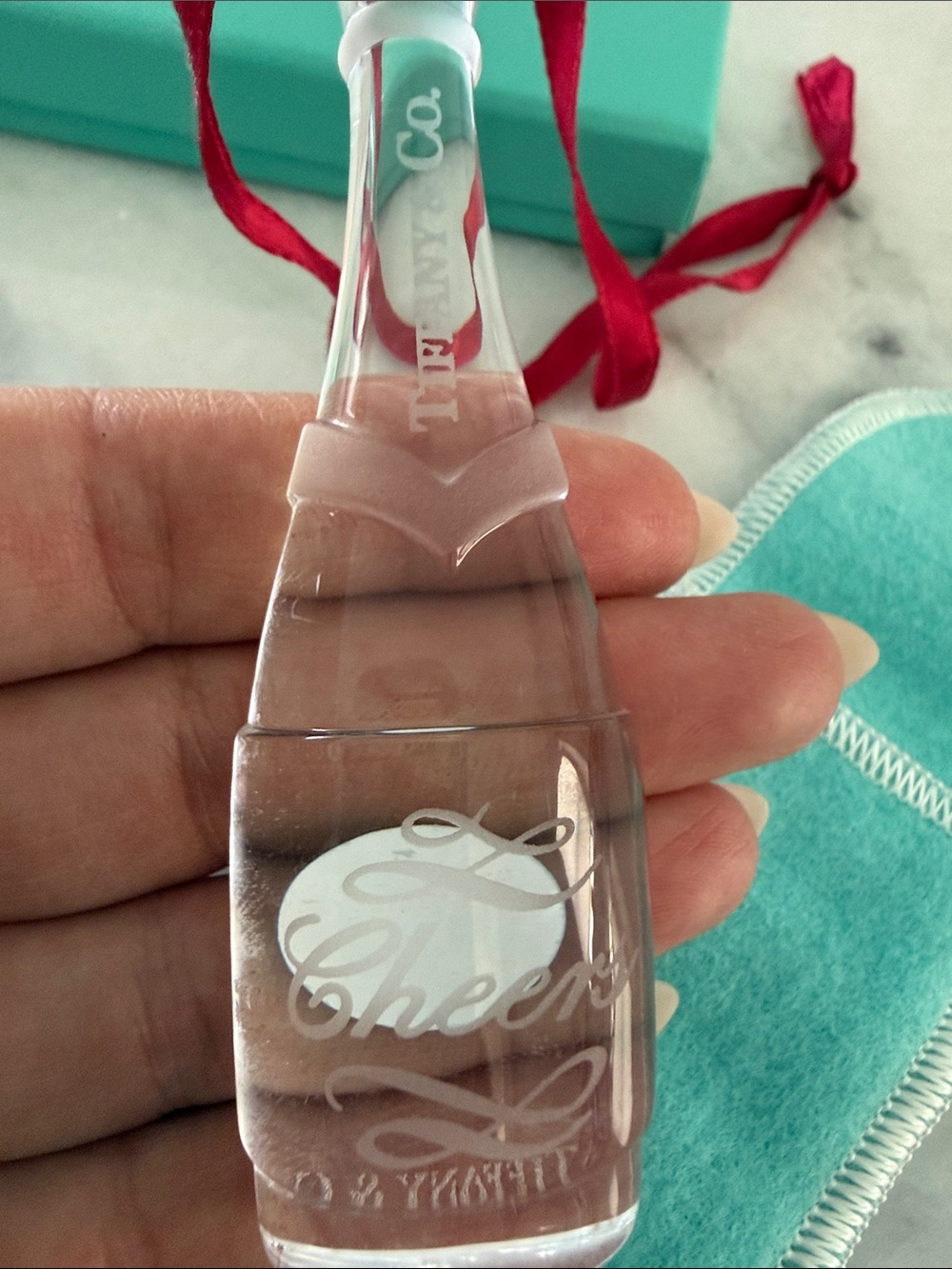 Tiffany & Co. Champagne crystal Christmas ornament - Picture 6 of 9